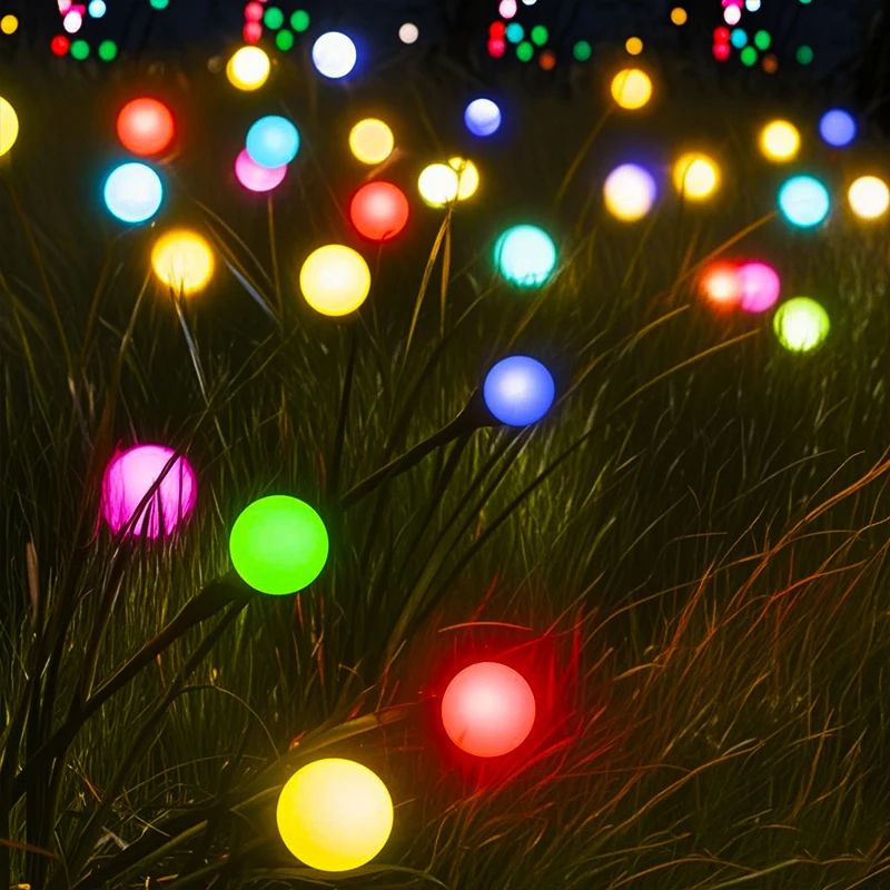 Solar Firefly Swaying Garden Lights Waterproof Outdoor Pathway Decor