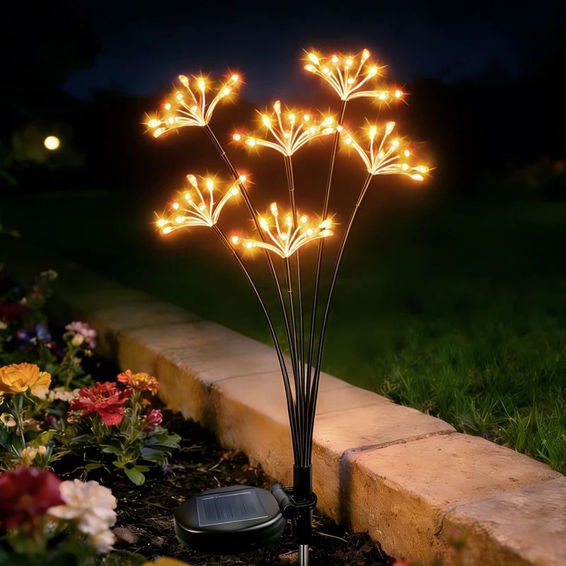 Solar Firework Garden Lights IP65 Waterproof Outdoor Pathway Stake Lights