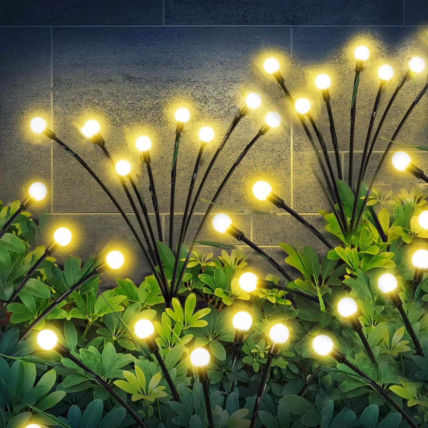 10LED Solar Firefly Swaying Garden Lights Waterproof Outdoor Pathway Decor
