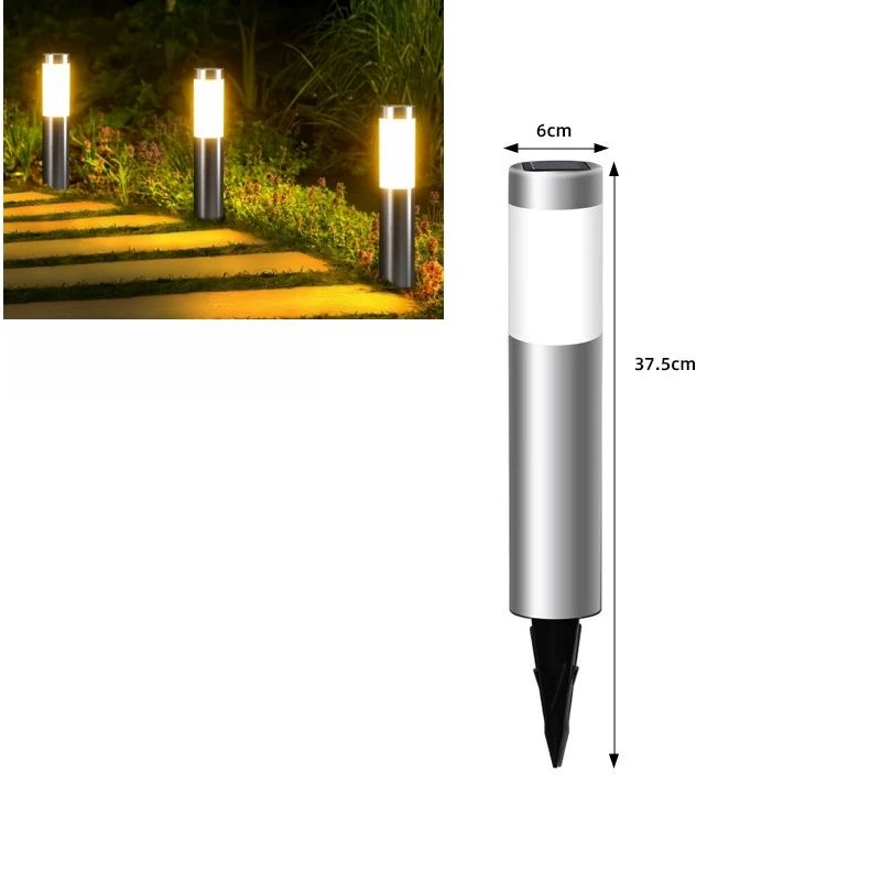 Modern Solar Stainless Steel LED Pathway Lights for Garden and Walkway