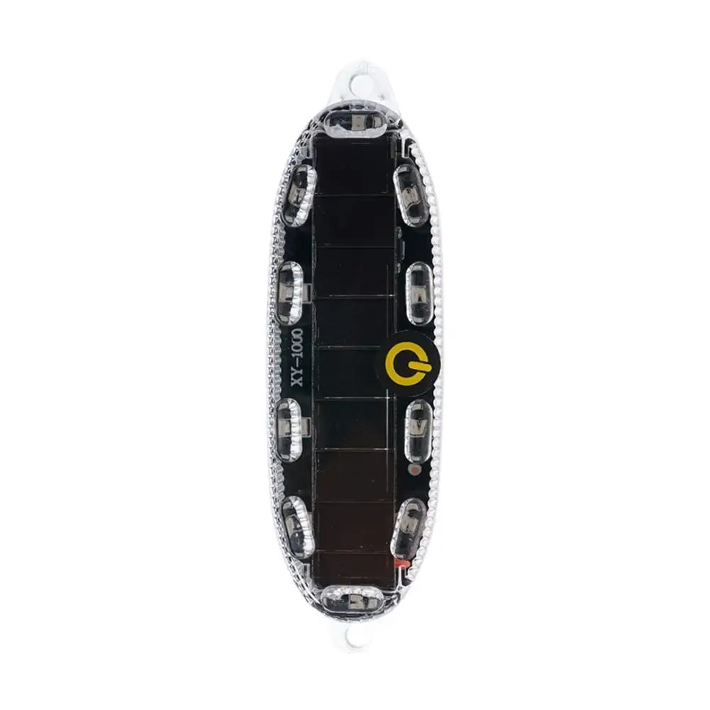 Solar Motorcycle LED Strobe Warning Light - Anti-Rear Flashing Safety Light