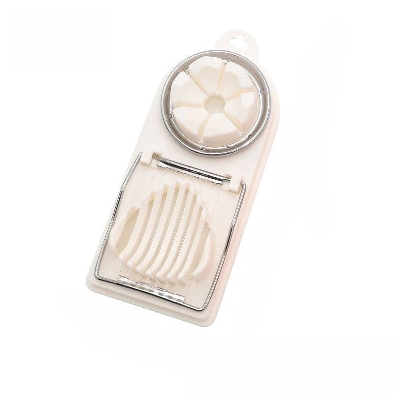 2-in-1 Stainless Steel Egg Slicer and Multifunctional Food Cutter