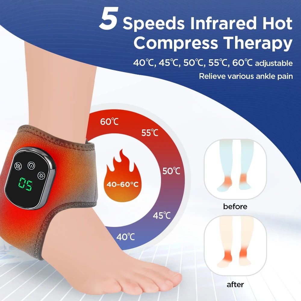 Rechargeable Heated Foot and Ankle Massager with Vibration