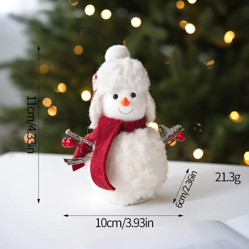 Plush Knitted Christmas Snowman Ornament - Cute Christmas Tree Hanging Pendant