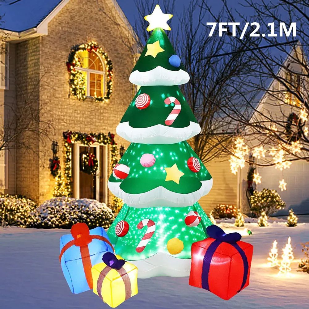 7 Ft LED Inflatable Christmas Tree Outdoor Yard Decoration