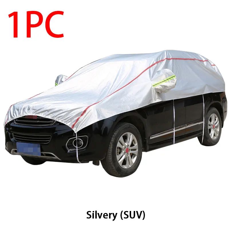 Waterproof Universal Half Car Cover for SUV and Sedan with UV, Rain and Snow Protection