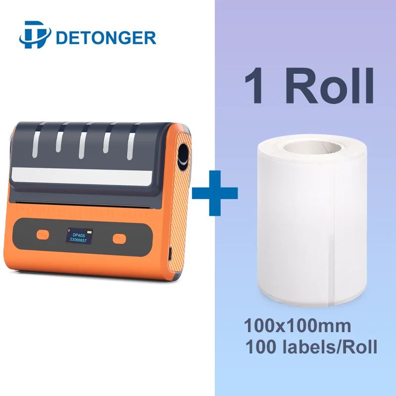 DETONGER DP40S 4 Inch Wireless Thermal Label Printer for Shipping and Barcode Labels