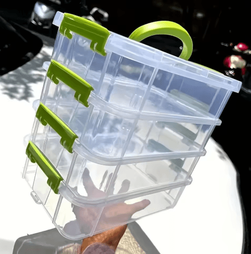 Transparent Stackable Building Blocks Storage Box with Grid | Inspire ...