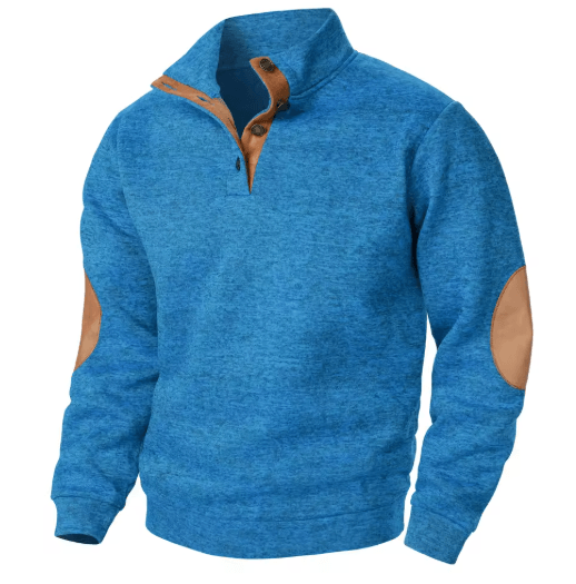 Mens Autumn Winter Stand Collar Knitted Sweater Casual Long Sleeve Pullover