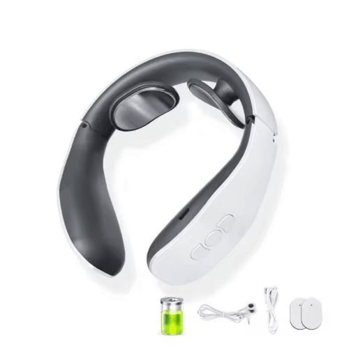 Electric Neck Shoulder Pulse Massager with Heat Adjustable Cervical Pain Relief Device