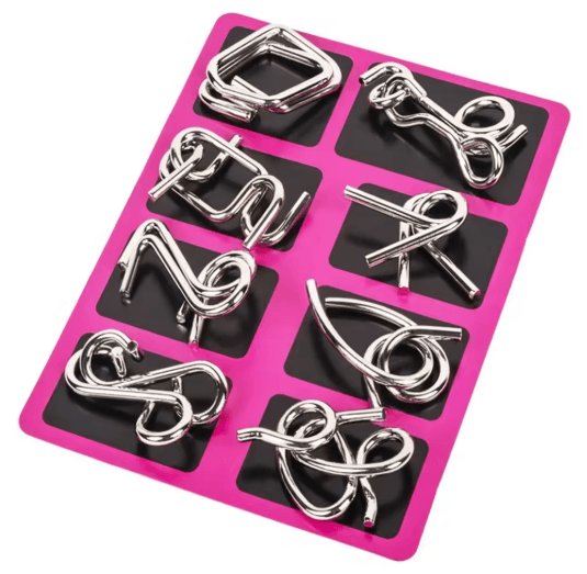 Stainless Steel Chinese Ring Puzzle IQ Brain Teaser for Logical Thinking Skill Development