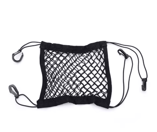 Double Layer Mesh Car Storage Net Seat Back and Trunk Organizer with Hooks 1 2PCS