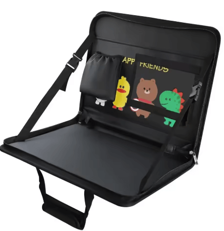 Folding Car Steering Wheel Tray Multi Functional In Car Table and Storage for Front and Back Seat