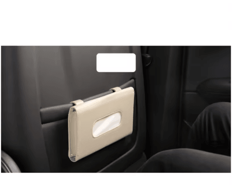 Soft Leather Car Tissue Box Sun Visor Hanging Tissue and Napkin Holder Organizer