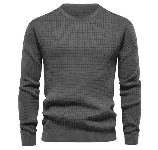 Mens Crew Neck Sweatshirt Solid Color Spring Jogging and Outdoor Sweatwear