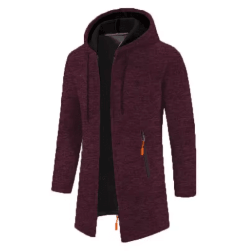Mens Oversized Hooded Zip Up Sweatshirt Long Sleeve Solid Color Streetwear Hoodie Jacket for Autumn