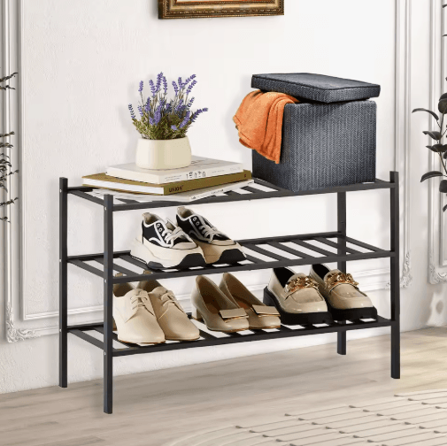 1 Step Shoe Rack 2 to 3 Tier Stackable Bamboo Shoe Rack Freestanding Entryway | Inspire ...