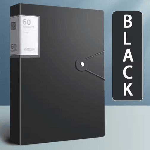 60-Pocket A4 File Folder – High-Transparency Waterproof Document Organizer