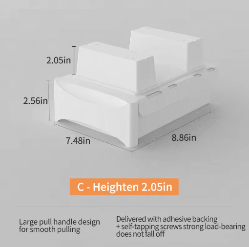 Small Under Desk Storage Cabinet Mobile Pedestal with Hidden Drawer and Cable Management