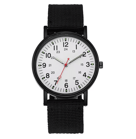 Glow in the Dark Mens Watch Military Style Casual Sports Wristwatch with Nylon Strap