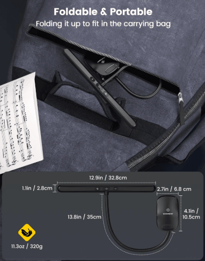 Glocusent Foldable Music Stand Light Long Lasting Clip On LED Lamp with Adjustable Brightness