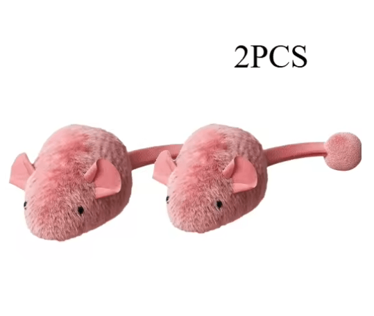 Interactive Plush Mouse Cat Toys Self Playing Chew and Play Toys for Indoor Kittens