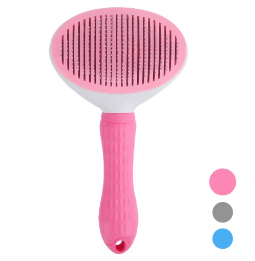 Self-Cleaning Pet Hair Removal Comb – Slicker Grooming Brush for Cats & Dogs