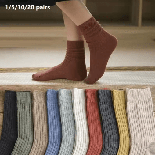 Vibrant Mixed Color Striped Comfort Crew Socks 5 to 20 Pairs | Inspire ...