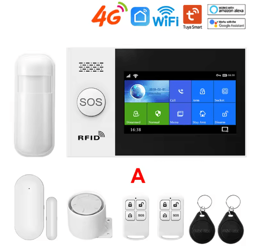 PGST PG-107 4G Wireless Home Alarm System – Smart WiFi Security with 4.3 Touch Screen