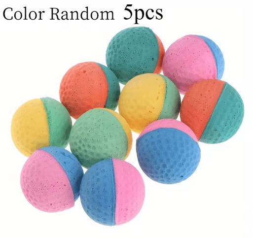 Cat Foam Ball Toys – Soft Bouncy Interactive Sponge Balls for Quiet Indoor Play