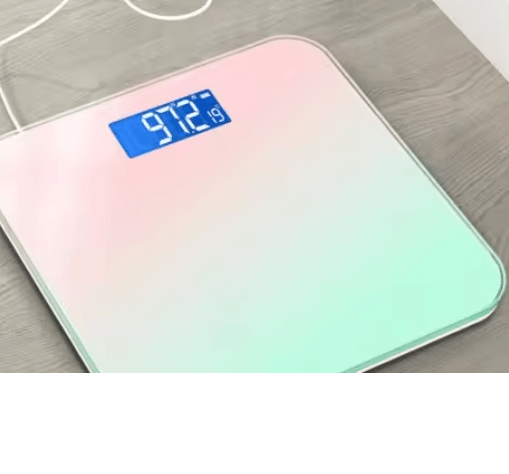 Gradient Glass Digital Weight Scale with Intelligent LCD Displays