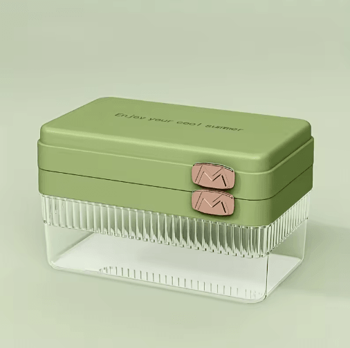 Flip & Press Ice Cube Mold – Large Capacity Double-Layer Ice Maker with Lid