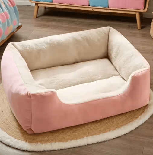 KEMORELA Cozy Plush Pet Bed All Season Elastic Dog and Cat Lounger for XS to Medium Breeds