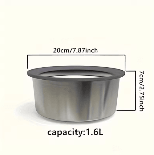 Anti-Spill Stainless Steel Dog Water Bowl Floating Disk Slow Drinking Bowl for Clean, Dry Mouths