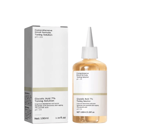 Glycolic Acid 7% Toning Solution for Skin Renewal and Hydration 100ml
