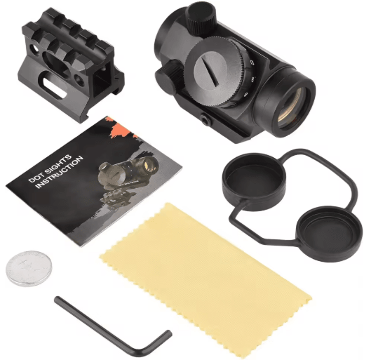 2MOA Tactical Red Dot Sight 1x25mm with 1-Inch Riser Mount
