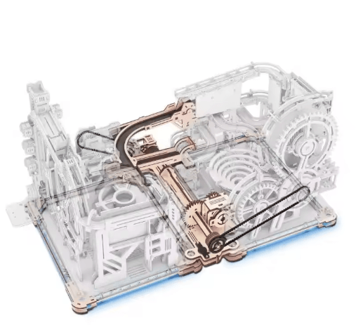 Robotime ROKR Electric Marble Spaceport 3D Wooden Puzzle Model Kit