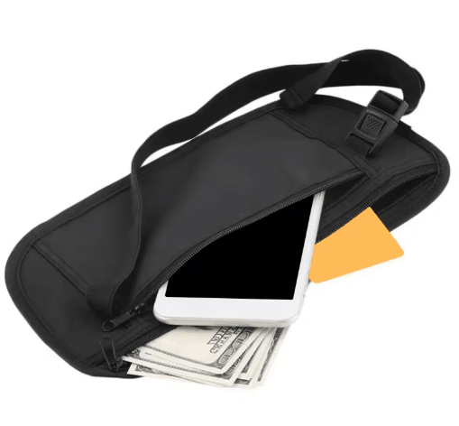 Invisible Travel Waist Pack - Hidden Security Wallet Money Belt for Passport & Cash