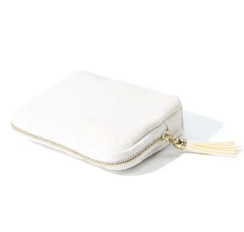 Portable Travel Jewelry Organizer Bag – Multi-Layer Tassel Zipper Storage for Bracelets & Jade