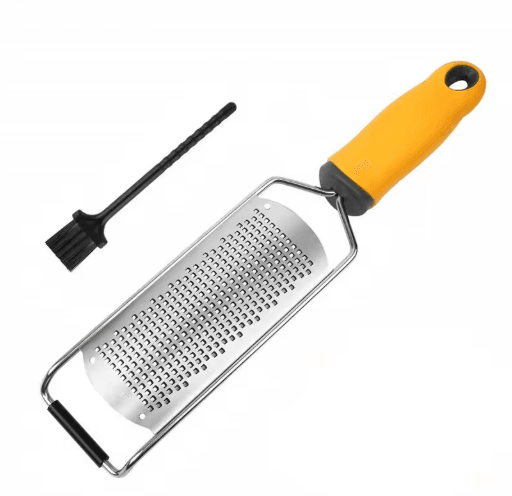 LMETJMA Stainless Steel Lemon Zester & Citrus Cheese Grater – Handheld Kitchen Zester for Garlic, Ginger & Chocolate