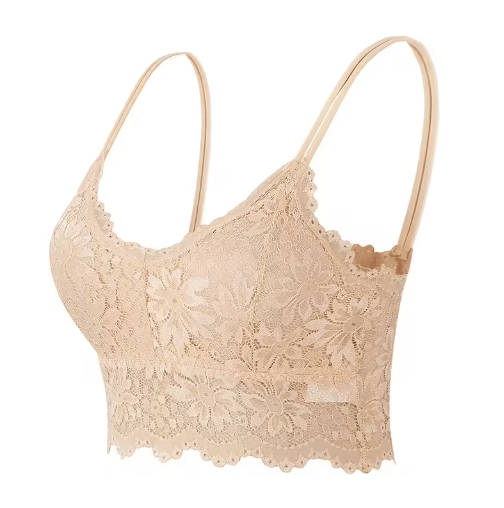 EleganceFit Seamless Wireless Lace Bralette Top