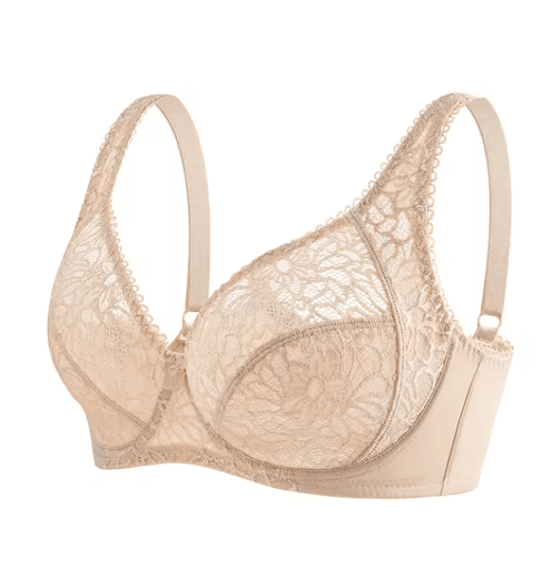 Elegant Lace Plus Size Lace Bra – Full Coverage Support for C to F Cup