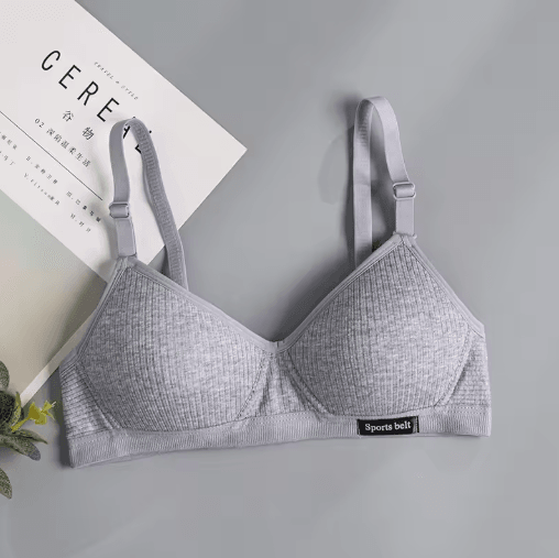 FallSweet Cotton Wireless Bra – Seamless Push Up V-Shaped Gathering Lingerie for AB Cup