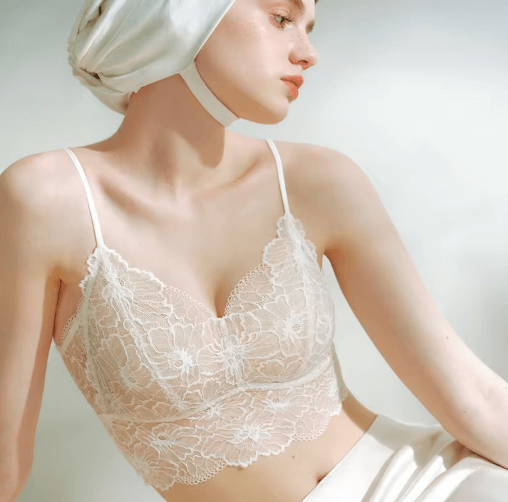 SUJIIN Seamless Lace Wireless Tank Bra Top MX370