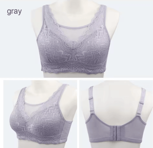 Post Mastectomy Lace Back Wireless Bra with Silicone Padding 2076