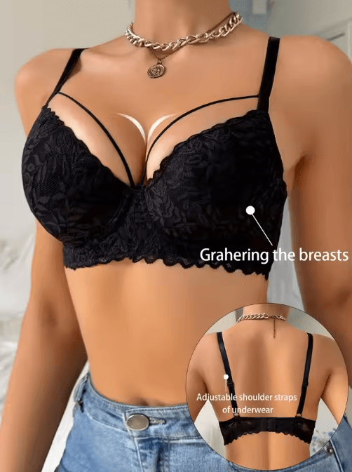 AllureLift 3 to 4 Cup Lace Push Up Underwire Bra for Women
