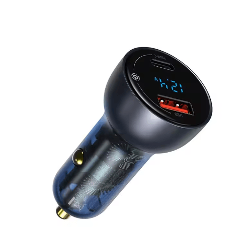 Baseus 65W PPS USB C PD Car Charger Dual Port Fast Charger for Laptop & iPhone