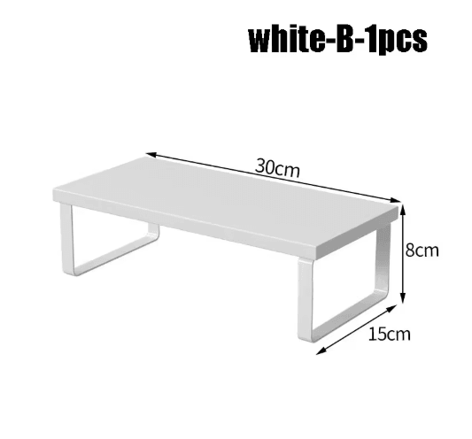 Adjustable Laptop Stand for Desk Ergonomic Desktop Monitor Riser with Storage Shelf