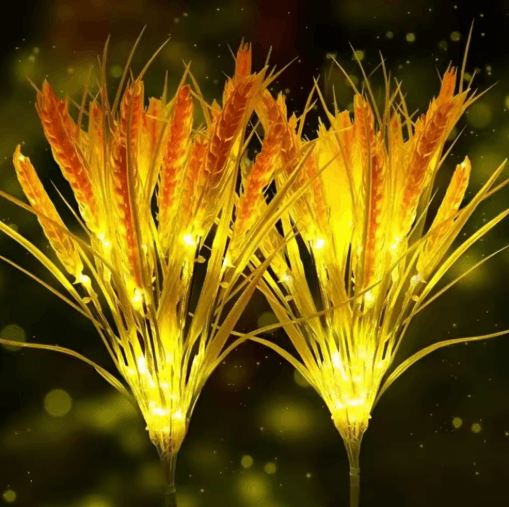 Autumn Wheat Solar Pathway Lights Waterproof Dusk to Dawn Garden Decor