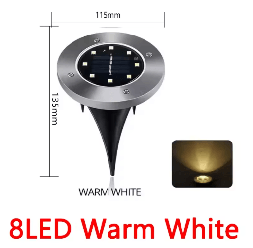 LED Solar Ground Lights – Waterproof Buried Solar Disk Lights for Garden & Pathway